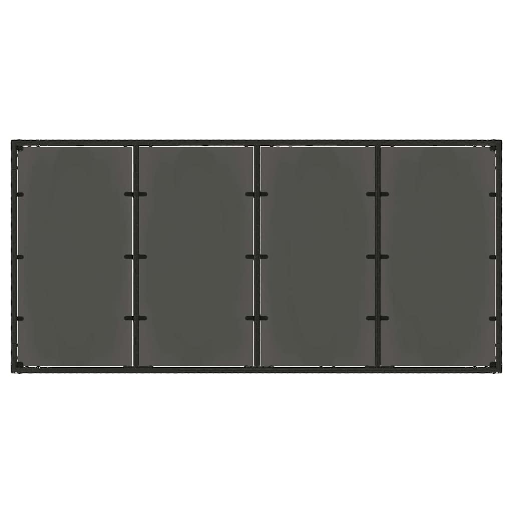 vidaXL Zestaw do jadalni w ogrodzie 7 pcs Czarny polirattan