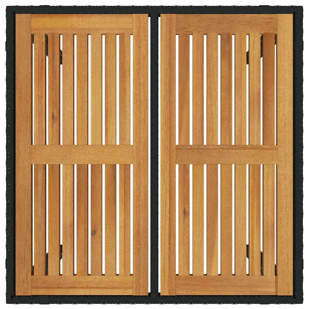 vidaXL Zestaw do jadalni w ogrodzie 5 pcs Czarny polirattan