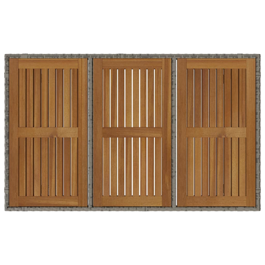 vidaXL Zestaw do jadalni w ogrodzie 5 pcs Szary polirattan