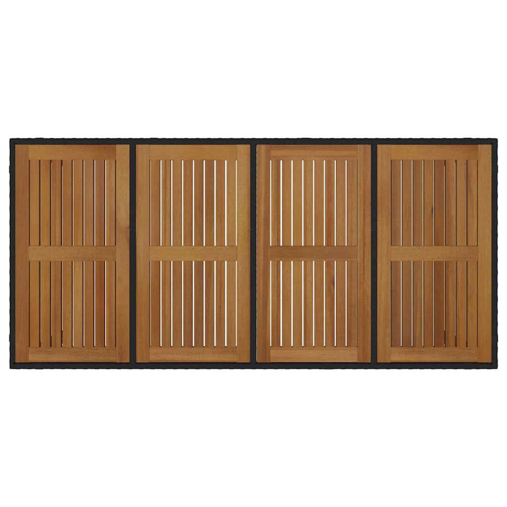 vidaXL Zestaw do jadalni w ogrodzie 9 pcs Czarny polirattan