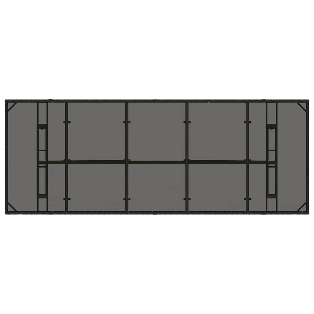 vidaXL Zestaw do jadalni w ogrodzie 9 pcs Czarny polirattan