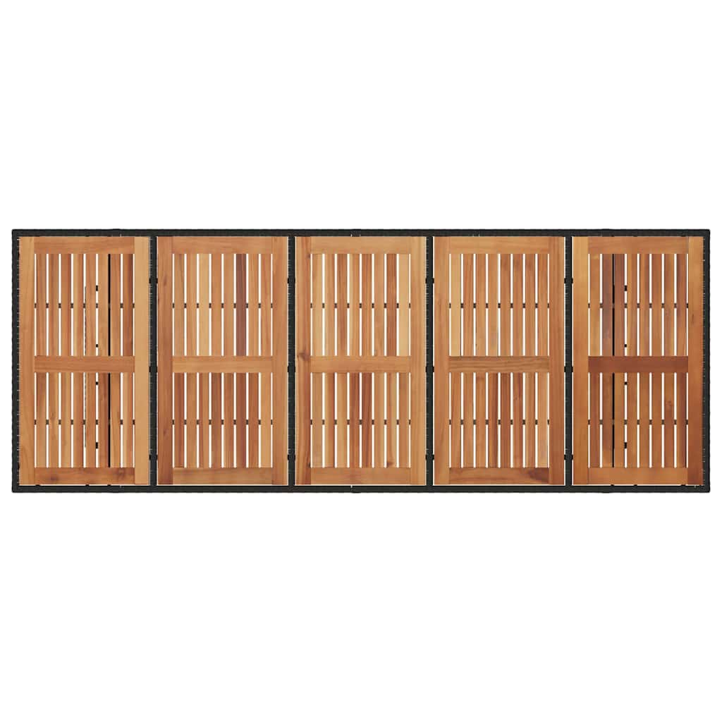 vidaXL Zestaw do jadalni w ogrodzie 11 pcs Czarny polirattan