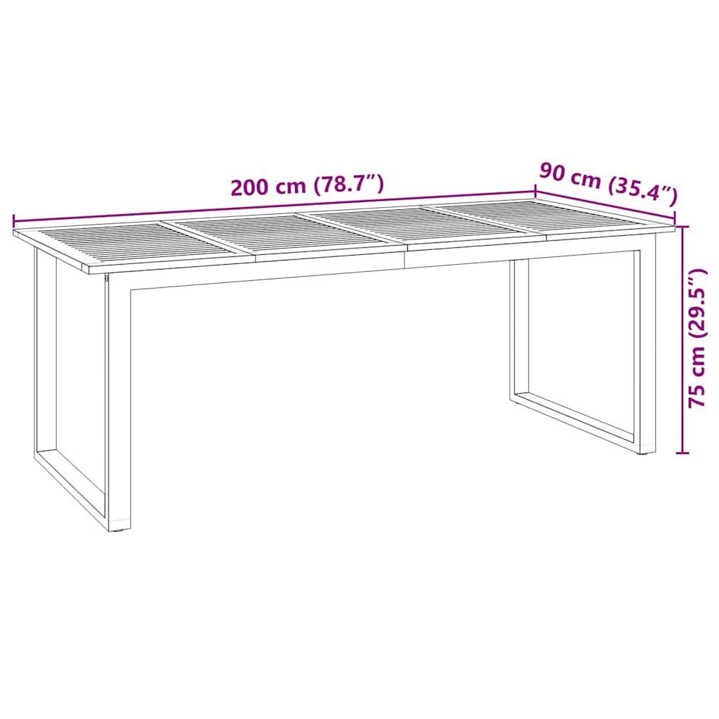 vidaXL Zestaw do jadalni w ogrodzie 9 pcs Beżowy Lite Drewno Akacji