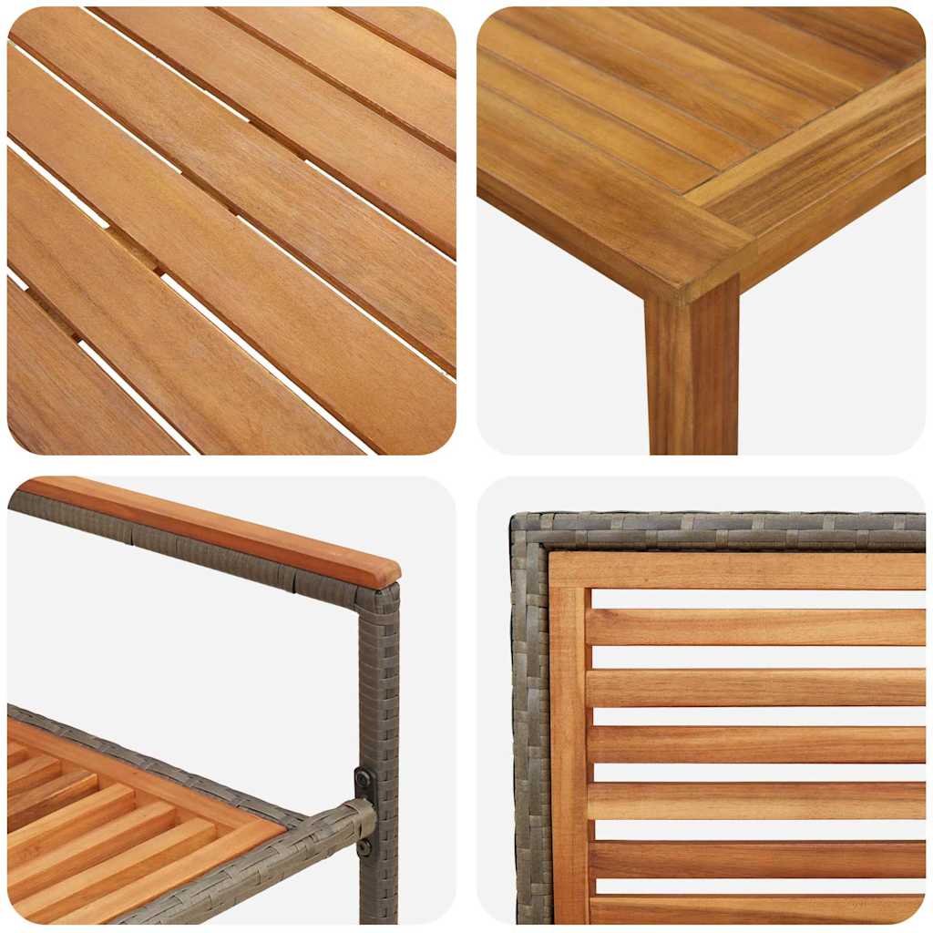 vidaXL Zestaw do jadalni w ogrodzie 3 pcs Szary Lite Drewno Akacji