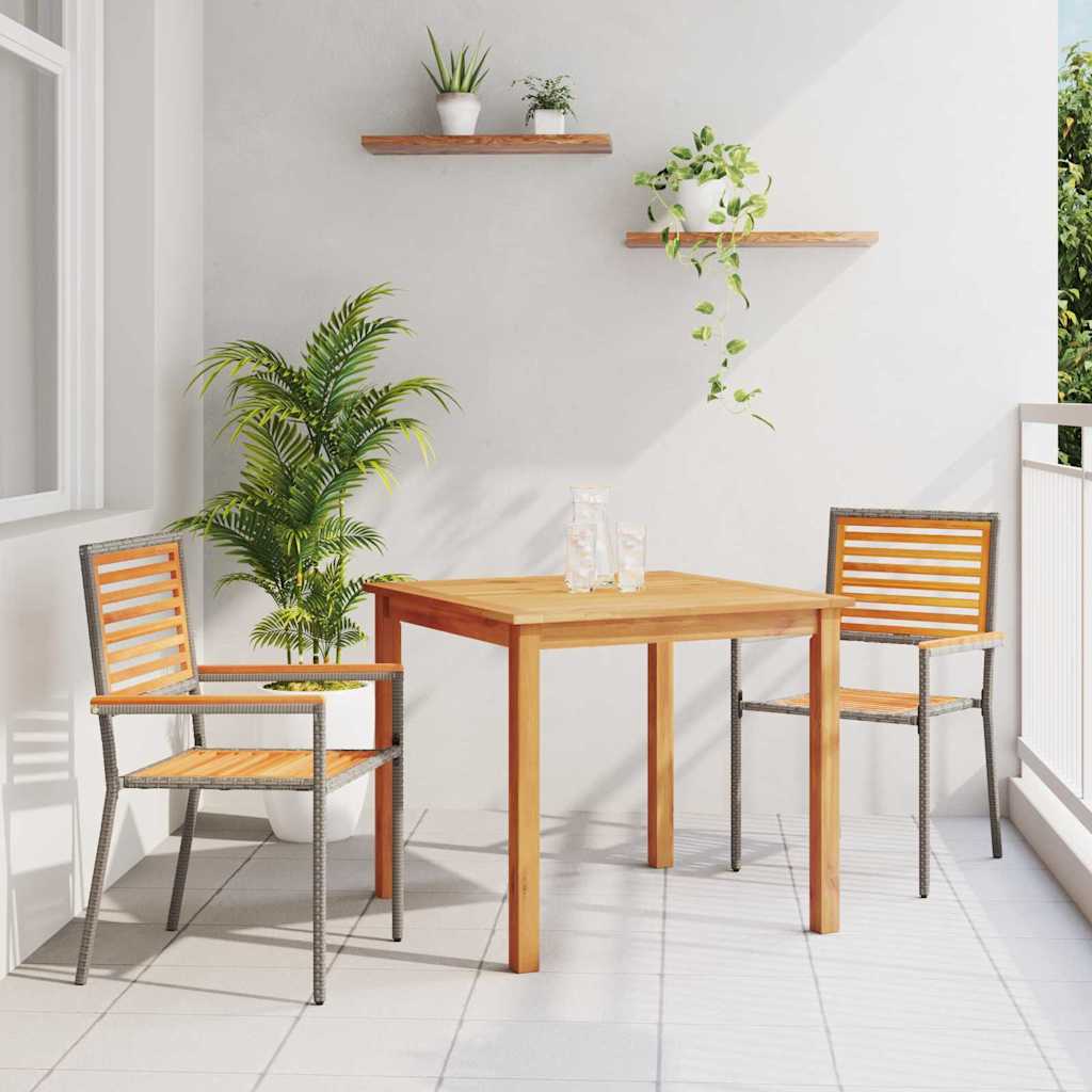 vidaXL Zestaw do jadalni w ogrodzie 3 pcs Szary Lite Drewno Akacji