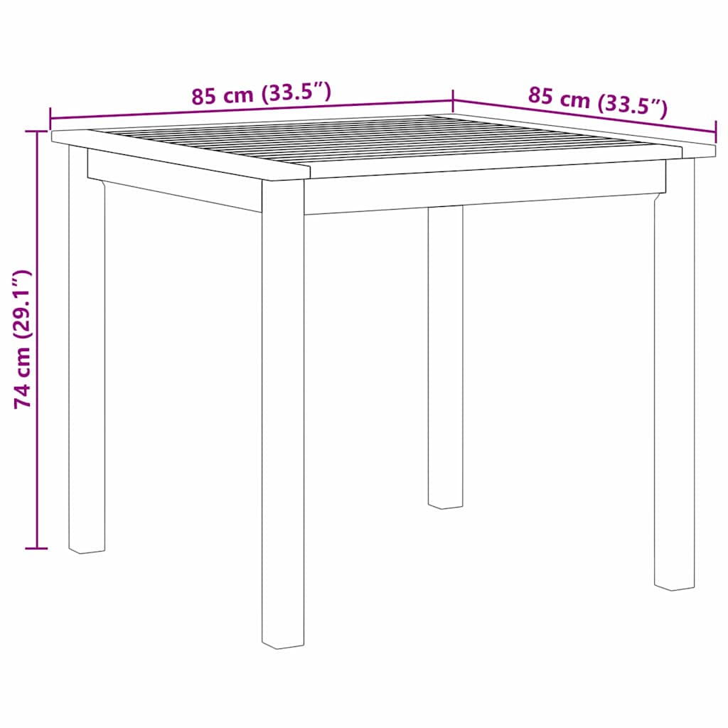 vidaXL Zestaw do jadalni w ogrodzie 5 pcs Beżowy Lite Drewno Akacji