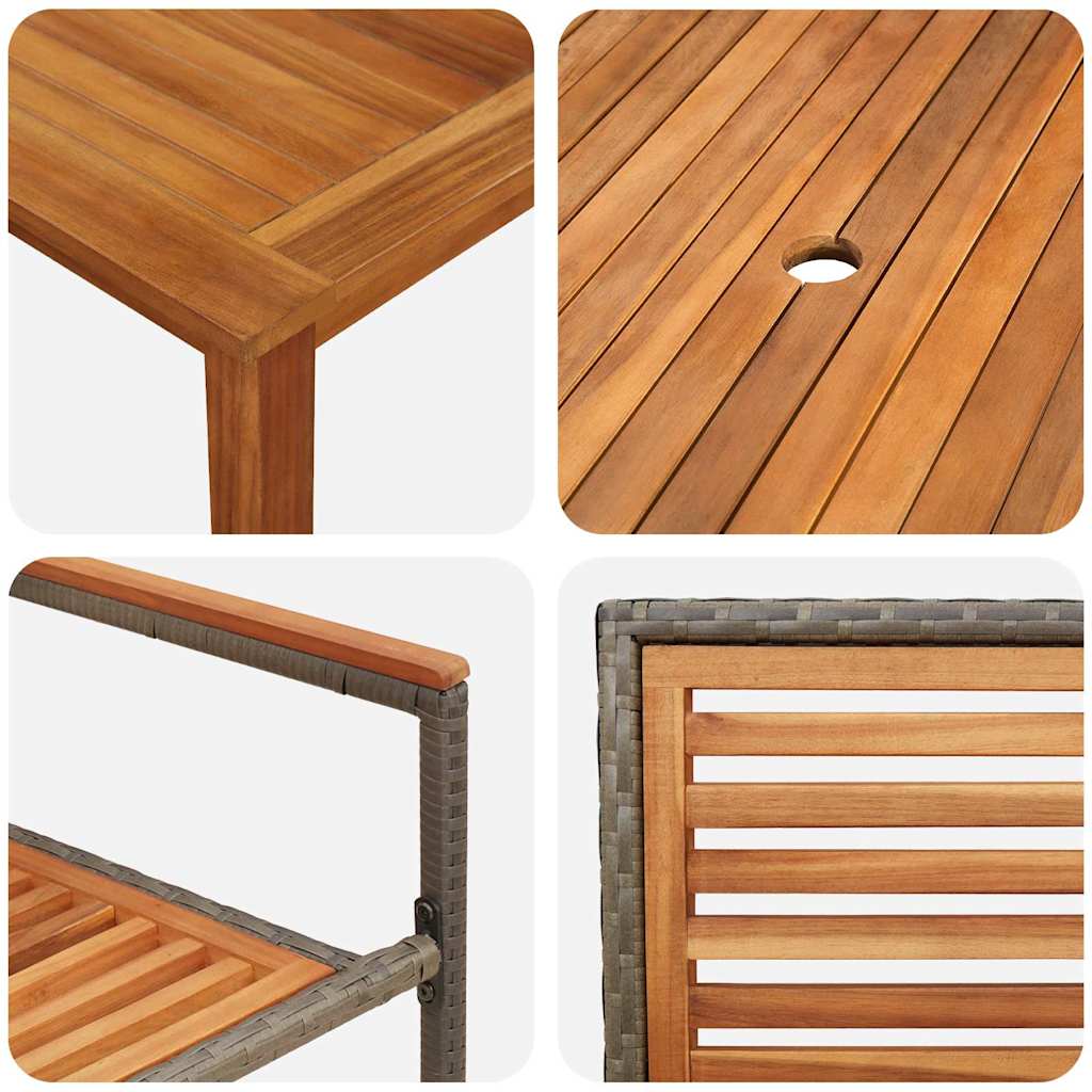 vidaXL Zestaw do jadalni w ogrodzie 5 pcs Szary Lite Drewno Akacji