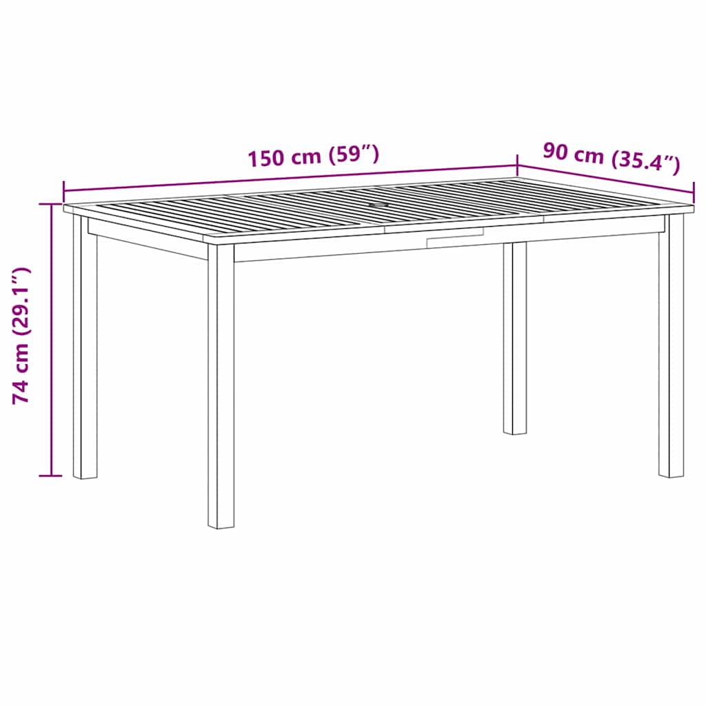 vidaXL Zestaw do jadalni w ogrodzie 5 pcs Beżowy Lite Drewno Akacji