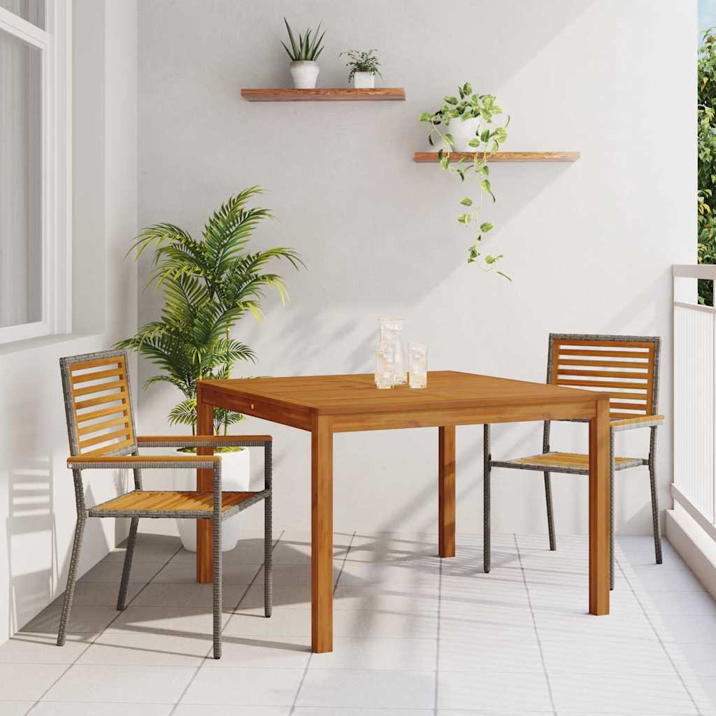 vidaXL Zestaw do jadalni w ogrodzie 3 pcs Szary Lite Drewno Akacji