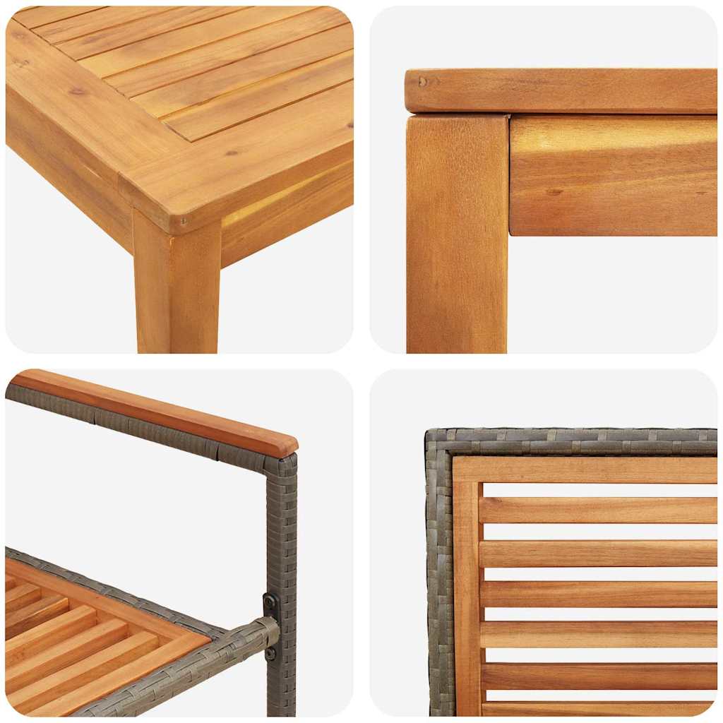 vidaXL Zestaw do jadalni w ogrodzie 5 pcs Szary Lite Drewno Akacji