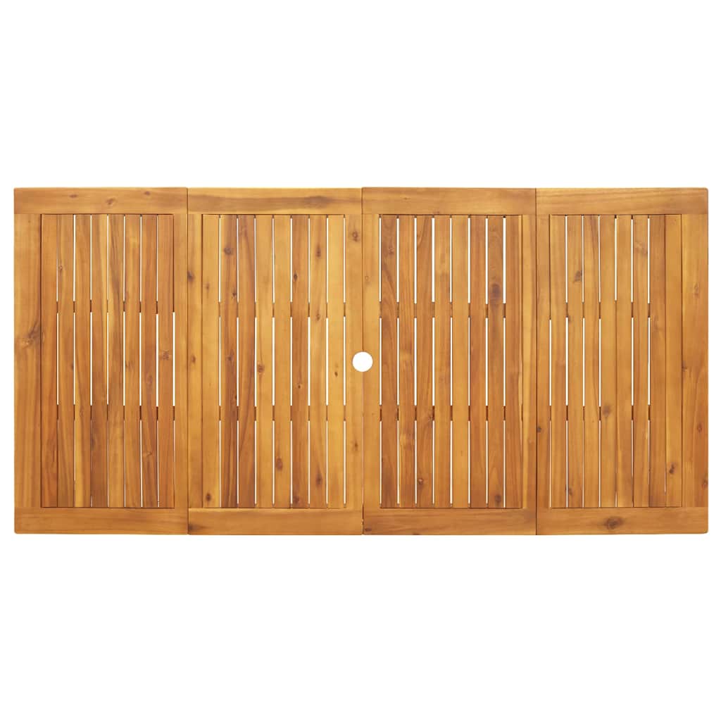 vidaXL Zestaw do jadalni w ogrodzie 9 pcs Czarny Lite Drewno Akacji