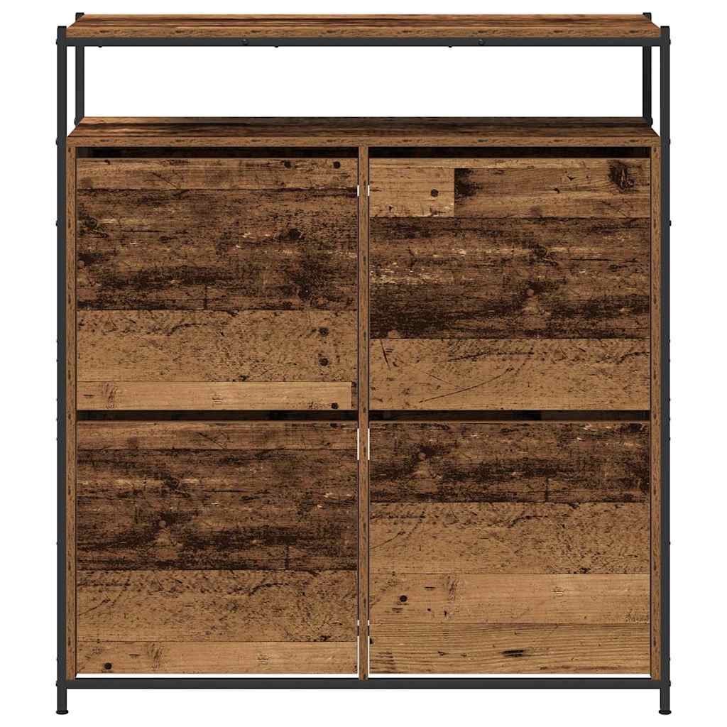 vidaXL Szafka na buty z półką Stare drewno 100 x 34 x 112 cm