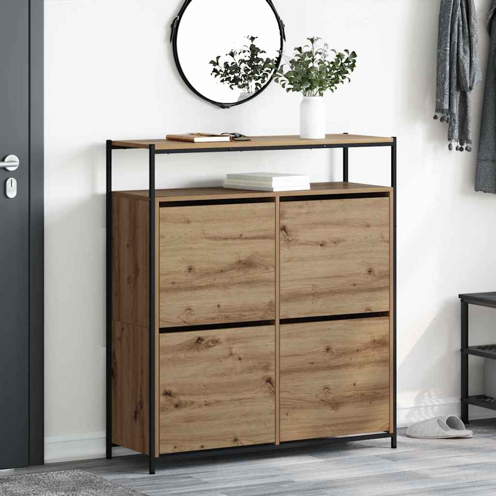 vidaXL Szafka na buty z półką Dąb rzemieślniczy 100 x 34 x 112 cm