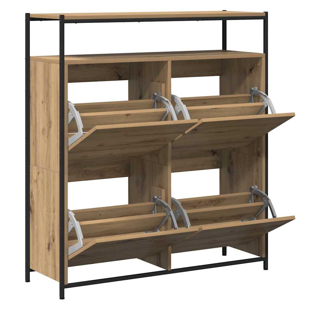 vidaXL Szafka na buty z półką Dąb rzemieślniczy 100 x 34 x 112 cm