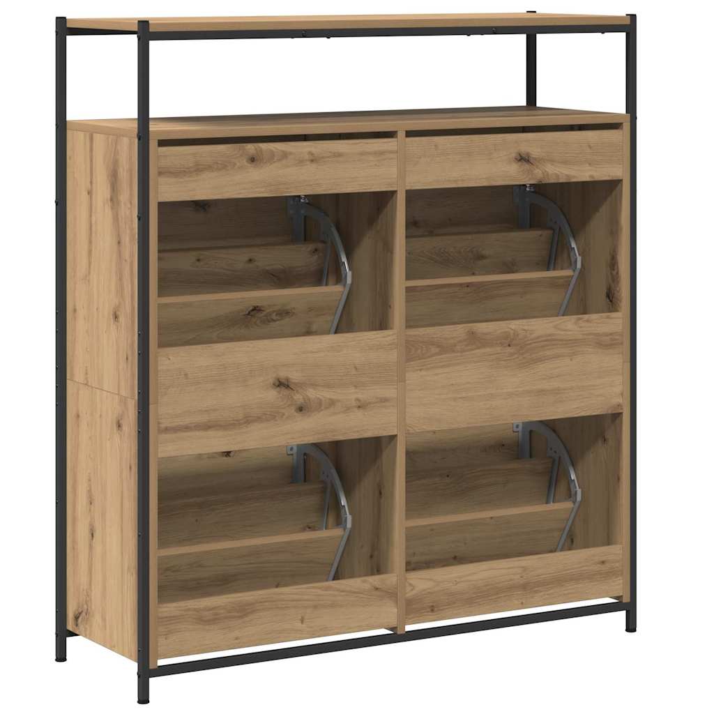 vidaXL Szafka na buty z półką Dąb rzemieślniczy 100 x 34 x 112 cm