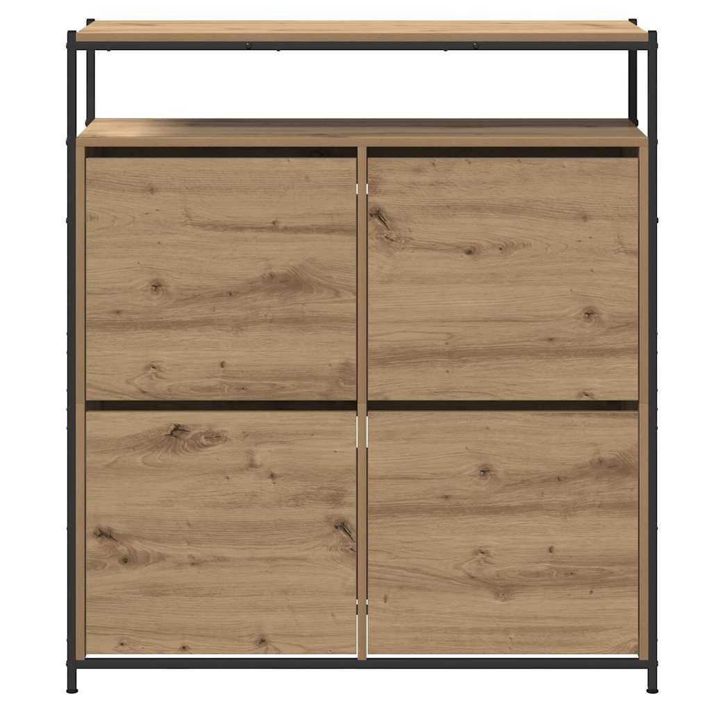vidaXL Szafka na buty z półką Dąb rzemieślniczy 100 x 34 x 112 cm
