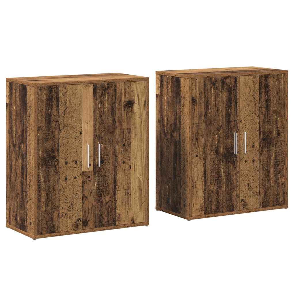 vidaXL Bufet 2 pcs Stare drewno 60 x 31 x 70 cm