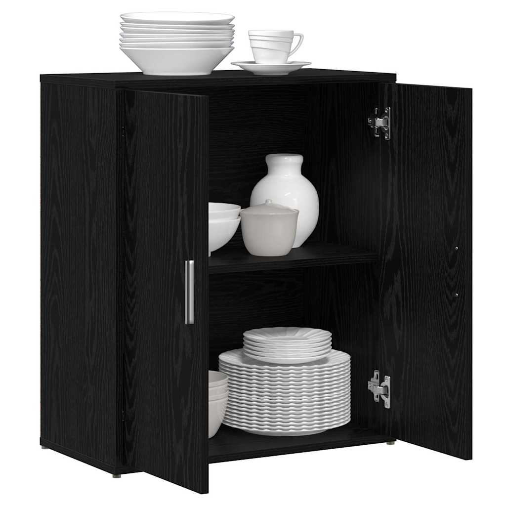 vidaXL Bufet 2 pcs Czarny Dąb 60 x 31 x 70 cm Materiał drewnopochodny