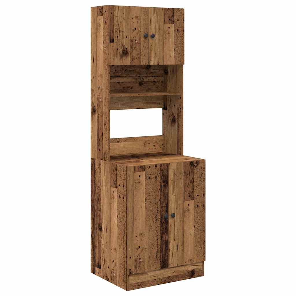 vidaXL Kredens kuchenny z półką 2 pcs Stare drewno 60 x 50 x 180 cm
