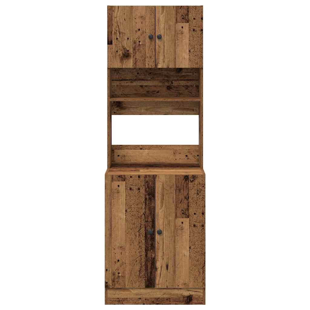 vidaXL Kredens kuchenny z półką 2 pcs Stare drewno 60 x 50 x 180 cm