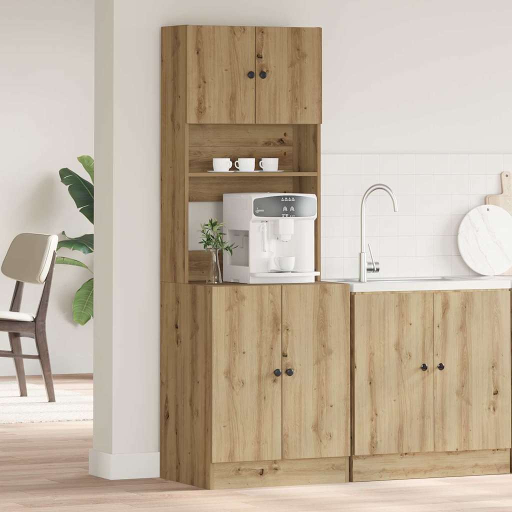 vidaXL Kredens kuchenny 2 pcs Dąb rzemieślniczy 60 x 50 x 180 cm