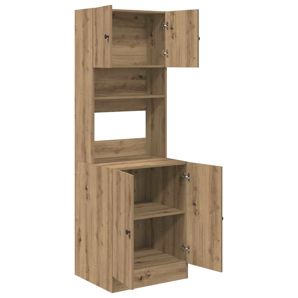 vidaXL Kredens kuchenny 2 pcs Dąb rzemieślniczy 60 x 50 x 180 cm
