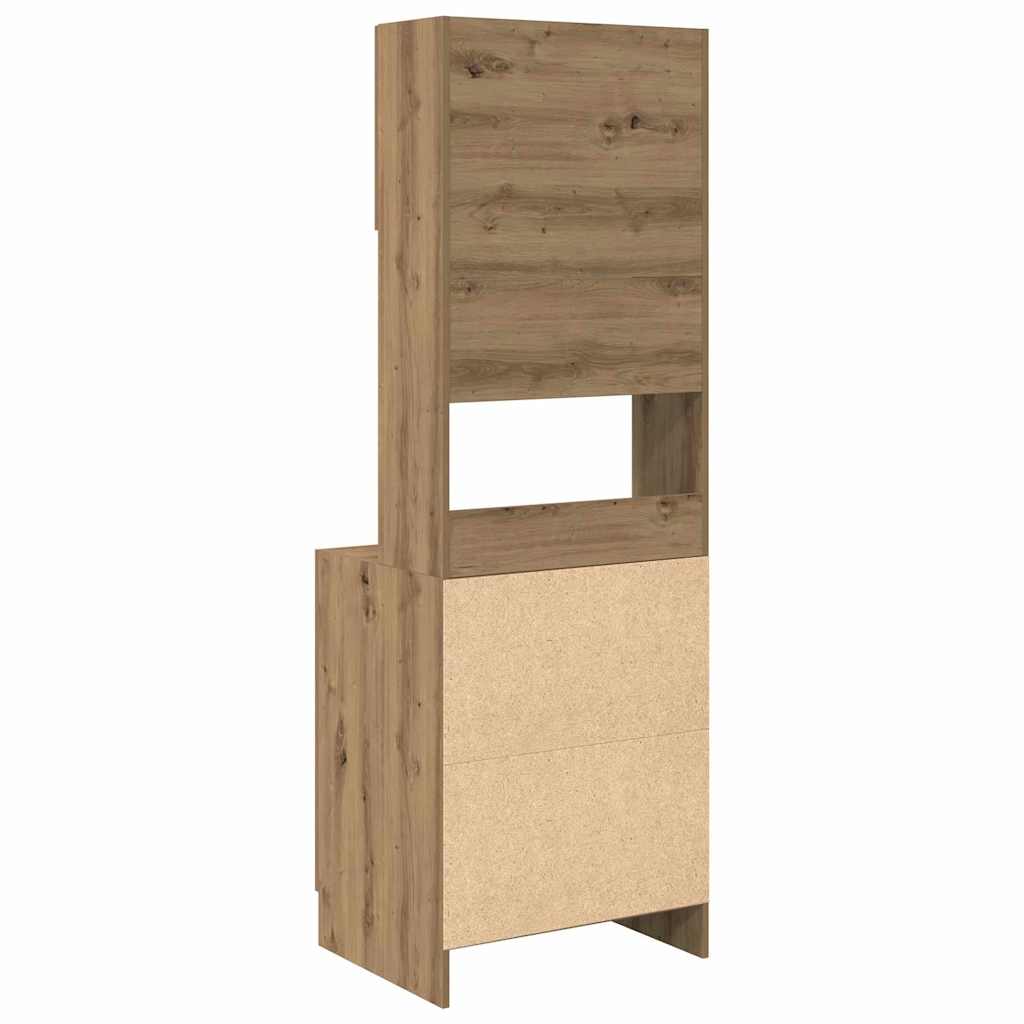 vidaXL Kredens kuchenny 2 pcs Dąb rzemieślniczy 60 x 50 x 180 cm