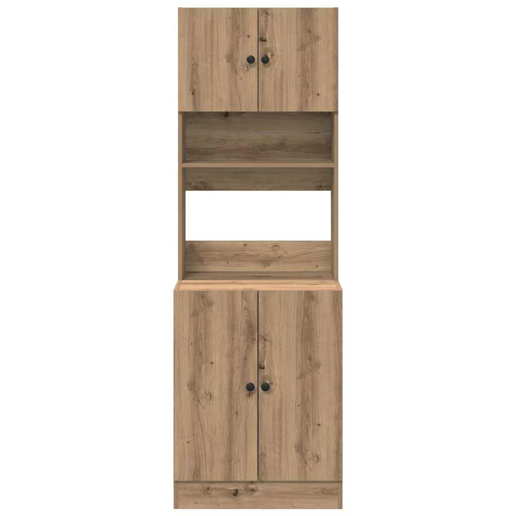 vidaXL Kredens kuchenny 2 pcs Dąb rzemieślniczy 60 x 50 x 180 cm