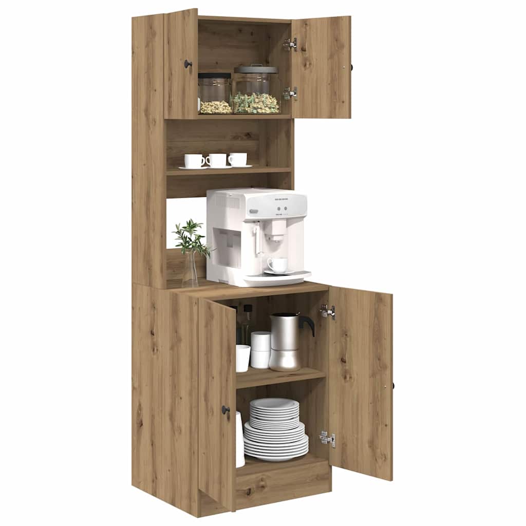 vidaXL Kredens kuchenny 2 pcs Dąb rzemieślniczy 60 x 50 x 180 cm