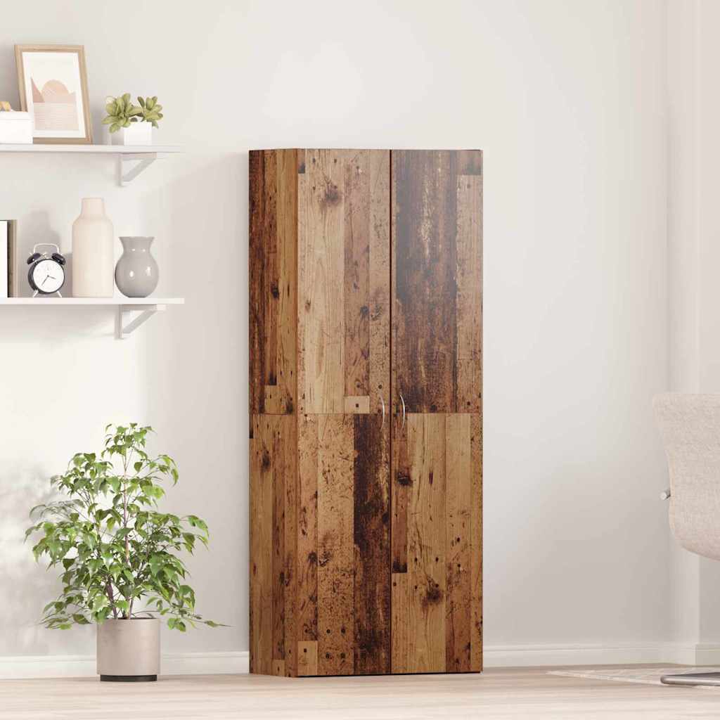 vidaXL Biurowa szafka Stare drewno 60 x 32 x 152,5 cm