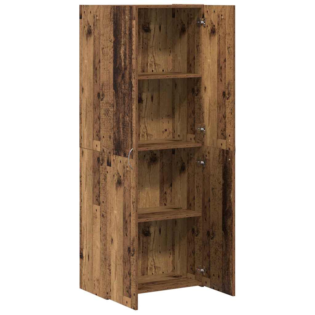 vidaXL Biurowa szafka Stare drewno 60 x 32 x 152,5 cm