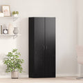 vidaXL Biurowa szafka Czarny Dąb 60 x 32 x 152,5 cm