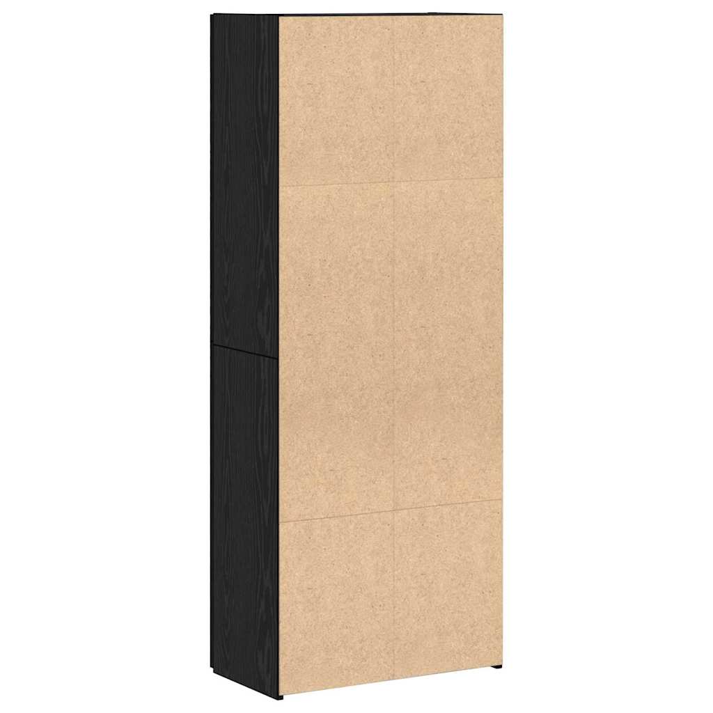 vidaXL Biurowa szafka Czarny Dąb 60 x 32 x 152,5 cm