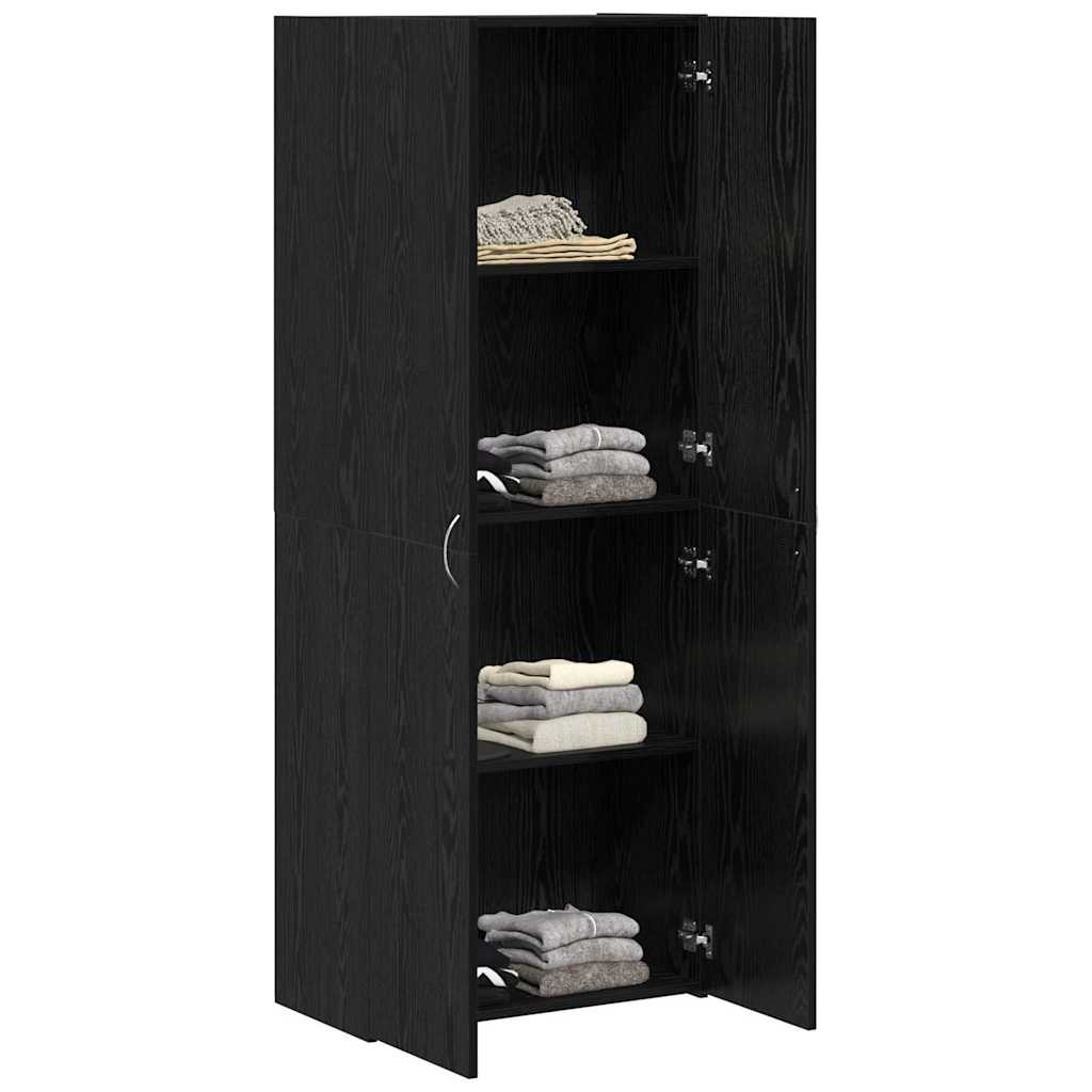 vidaXL Biurowa szafka Czarny Dąb 60 x 32 x 152,5 cm