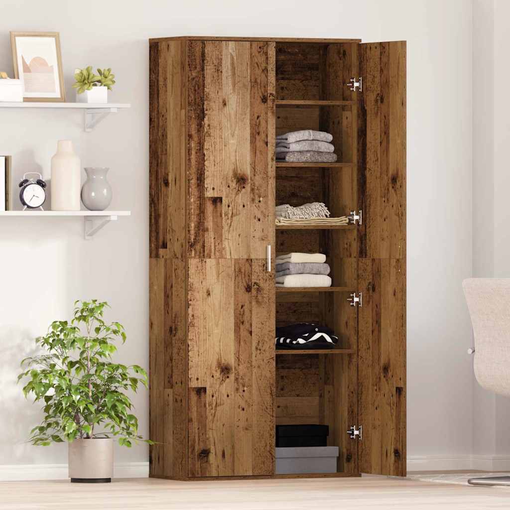 vidaXL Wysoka szafa 80 x 35 x 180 cm Drewno inżynieryjne Stare drewno