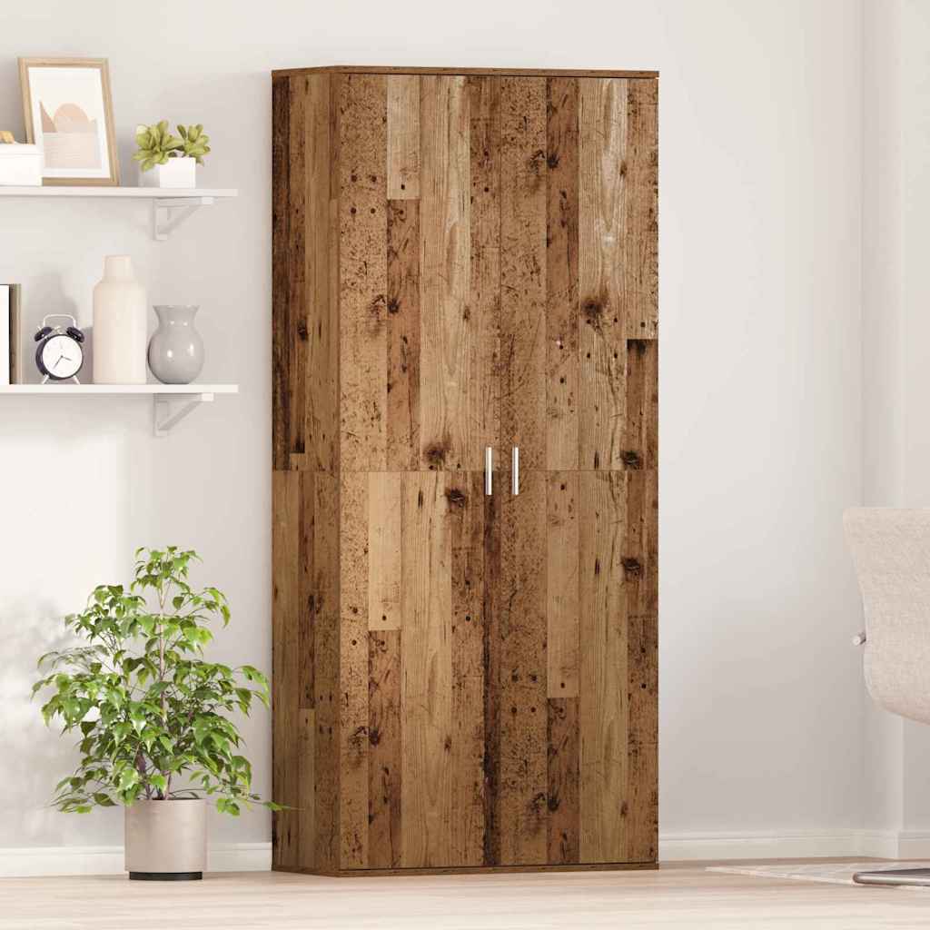vidaXL Wysoka szafa 80 x 35 x 180 cm Drewno inżynieryjne Stare drewno