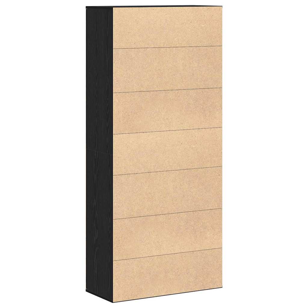 vidaXL Wysoka szafa 80 x 35 x 180 cm Drewno inżynieryjne Czarny dąb