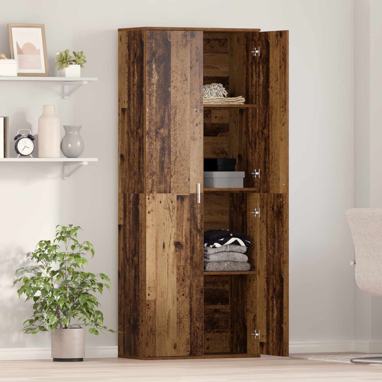 vidaXL Highboard Stare drewno 70 x 33.5 x 180 cm