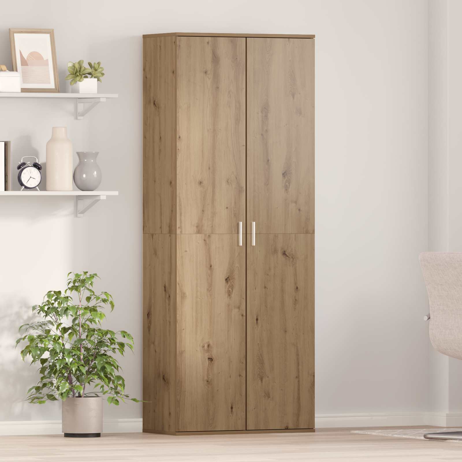 vidaXL Highboard Dąb rzemieślniczy 70 x 33.5 x 180 cm