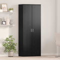 vidaXL Highboard 70 x 33.5 x 180 cm Drewno inżynieryjne Czarny Dąb