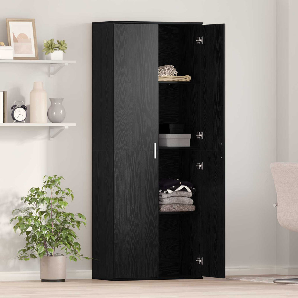 vidaXL Highboard 70 x 33.5 x 180 cm Drewno inżynieryjne Czarny Dąb