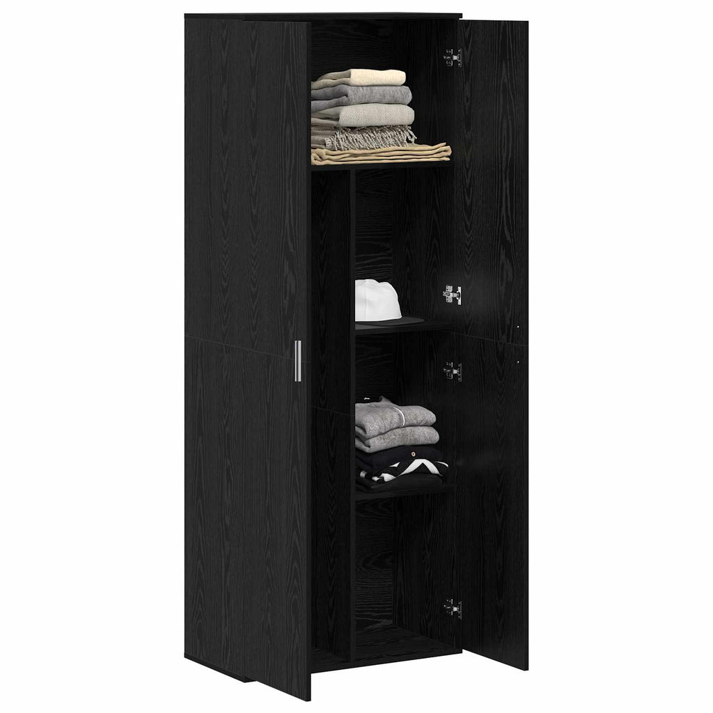 vidaXL Highboard 70 x 33.5 x 180 cm Drewno inżynieryjne Czarny Dąb