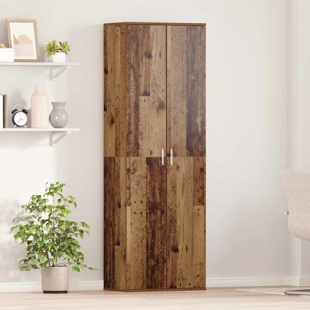 vidaXL Highboard Stare drewno 60 x 35 x 180 cm Materiał drewnopochodny