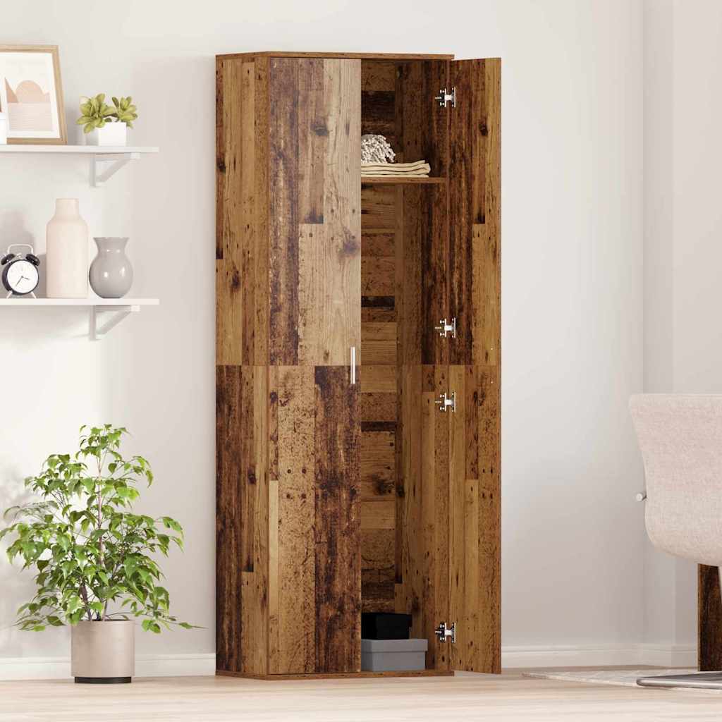 vidaXL Highboard Stare drewno 60 x 35 x 180 cm Materiał drewnopochodny