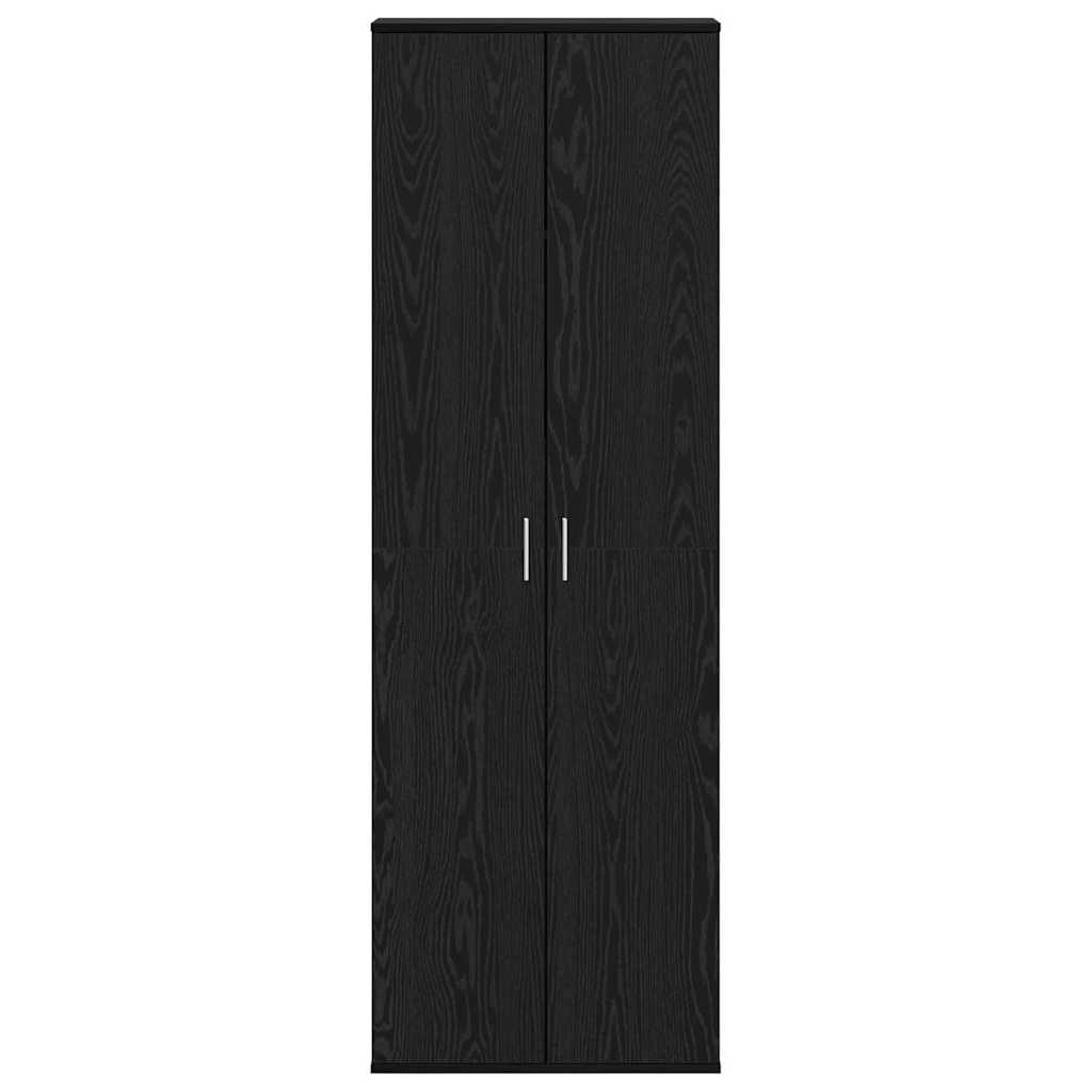vidaXL Highboard Czarny dąb 60 x 35 x 180 cm Materiał drewnopochodny