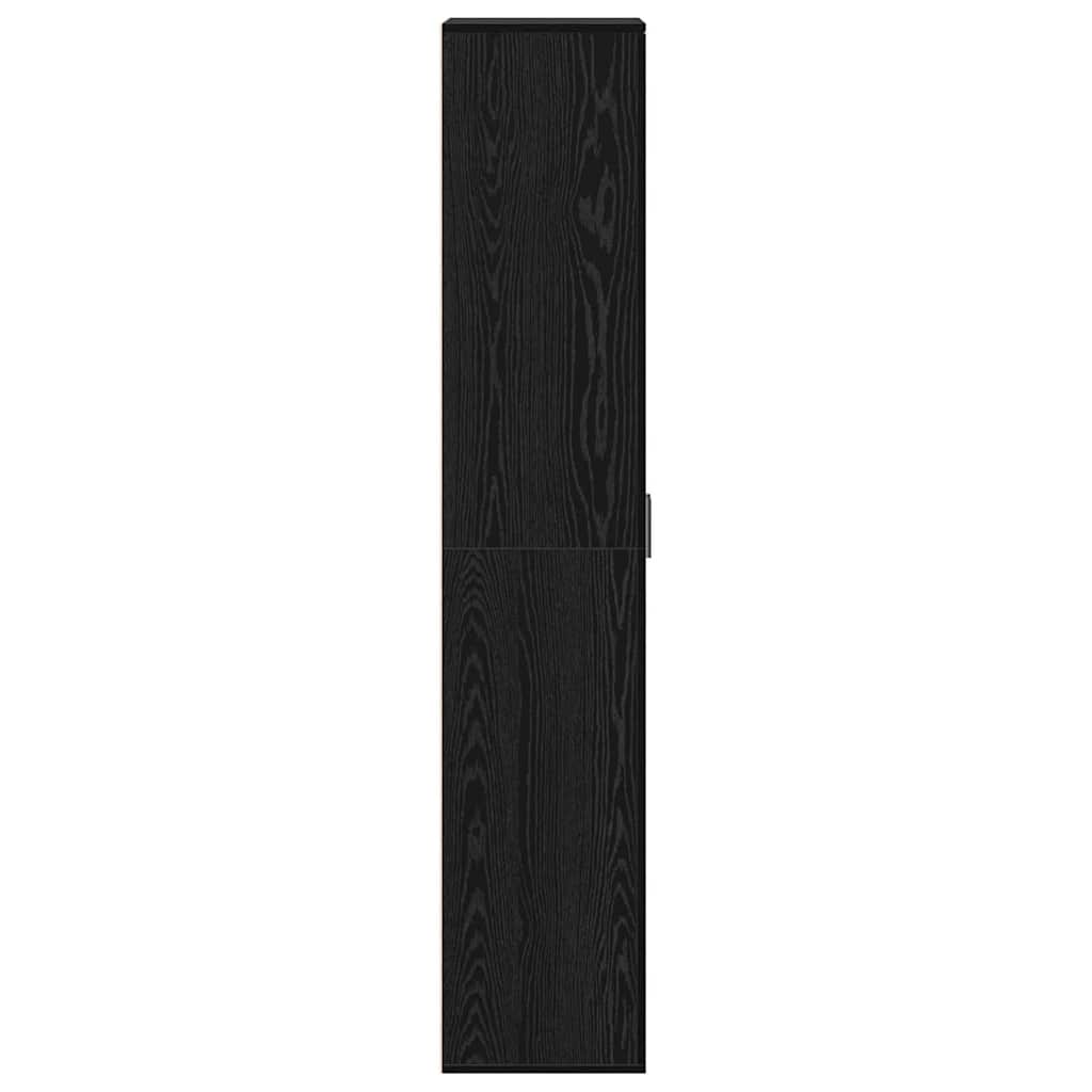 vidaXL Highboard Czarny dąb 60 x 35 x 180 cm Materiał drewnopochodny