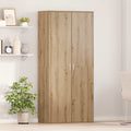 vidaXL Bufet dąb artisan 80 x 39 x 178 cm Materiał drewnopochodny