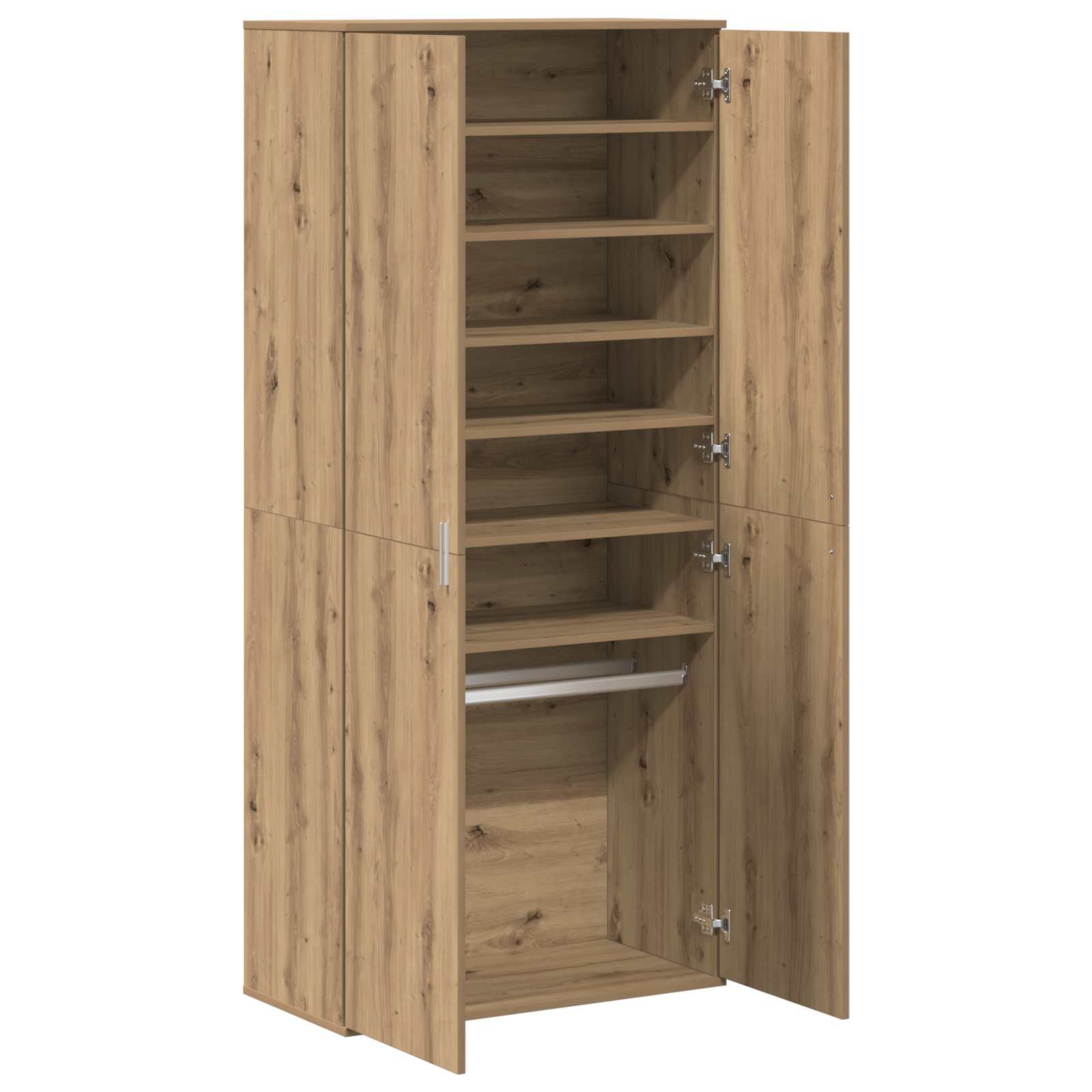 vidaXL Bufet dąb artisan 80 x 39 x 178 cm Materiał drewnopochodny