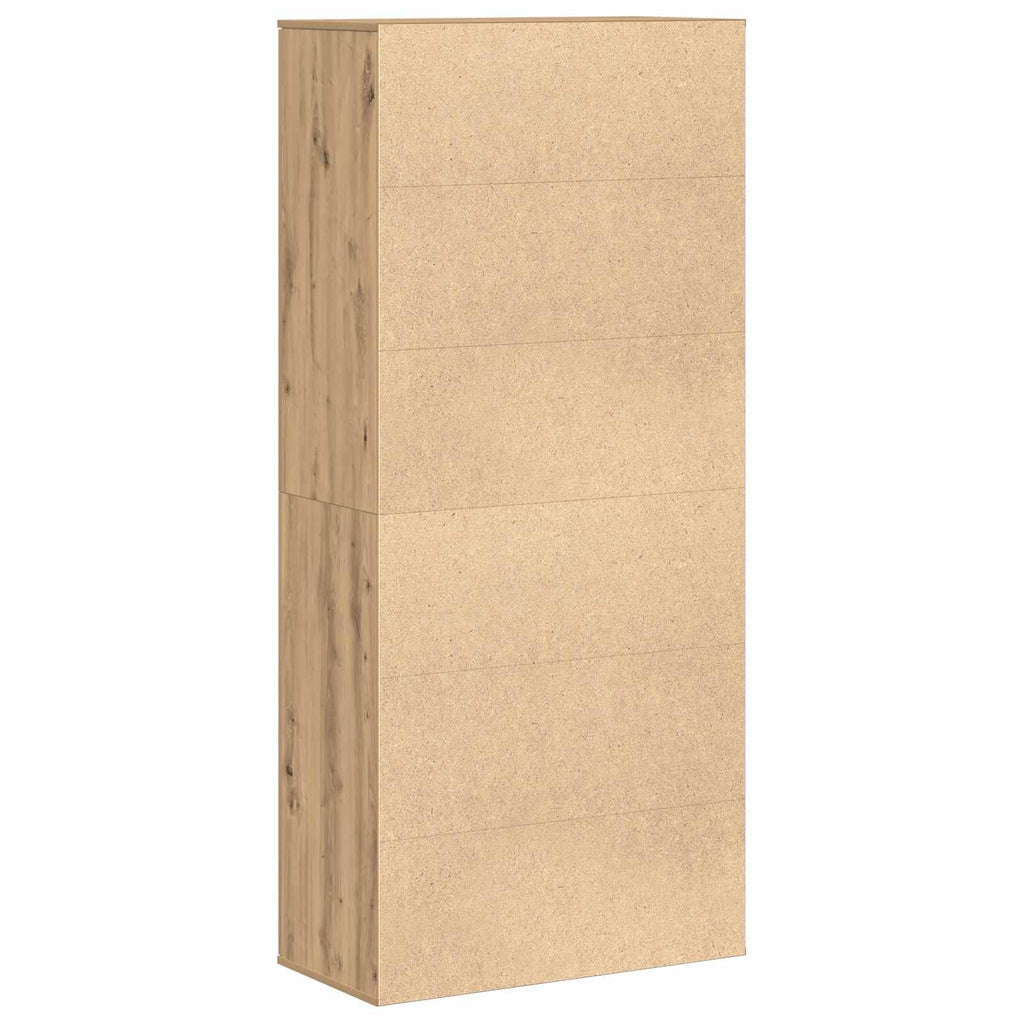 vidaXL Bufet dąb artisan 80 x 39 x 178 cm Materiał drewnopochodny