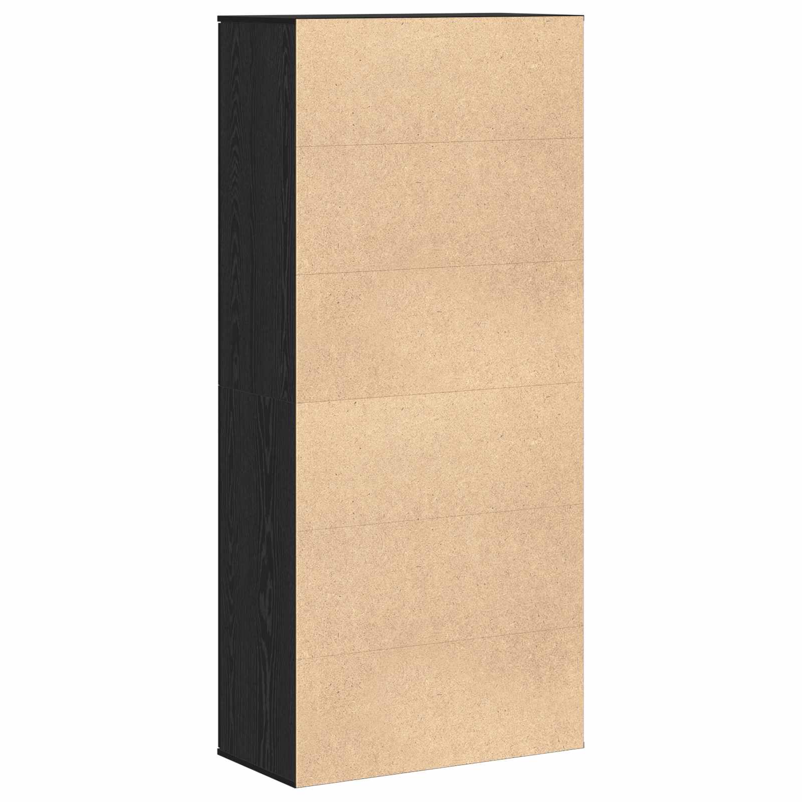 vidaXL Bufet Czarny dąb 80 x 39 x 178 cm Materiał drewnopochodny
